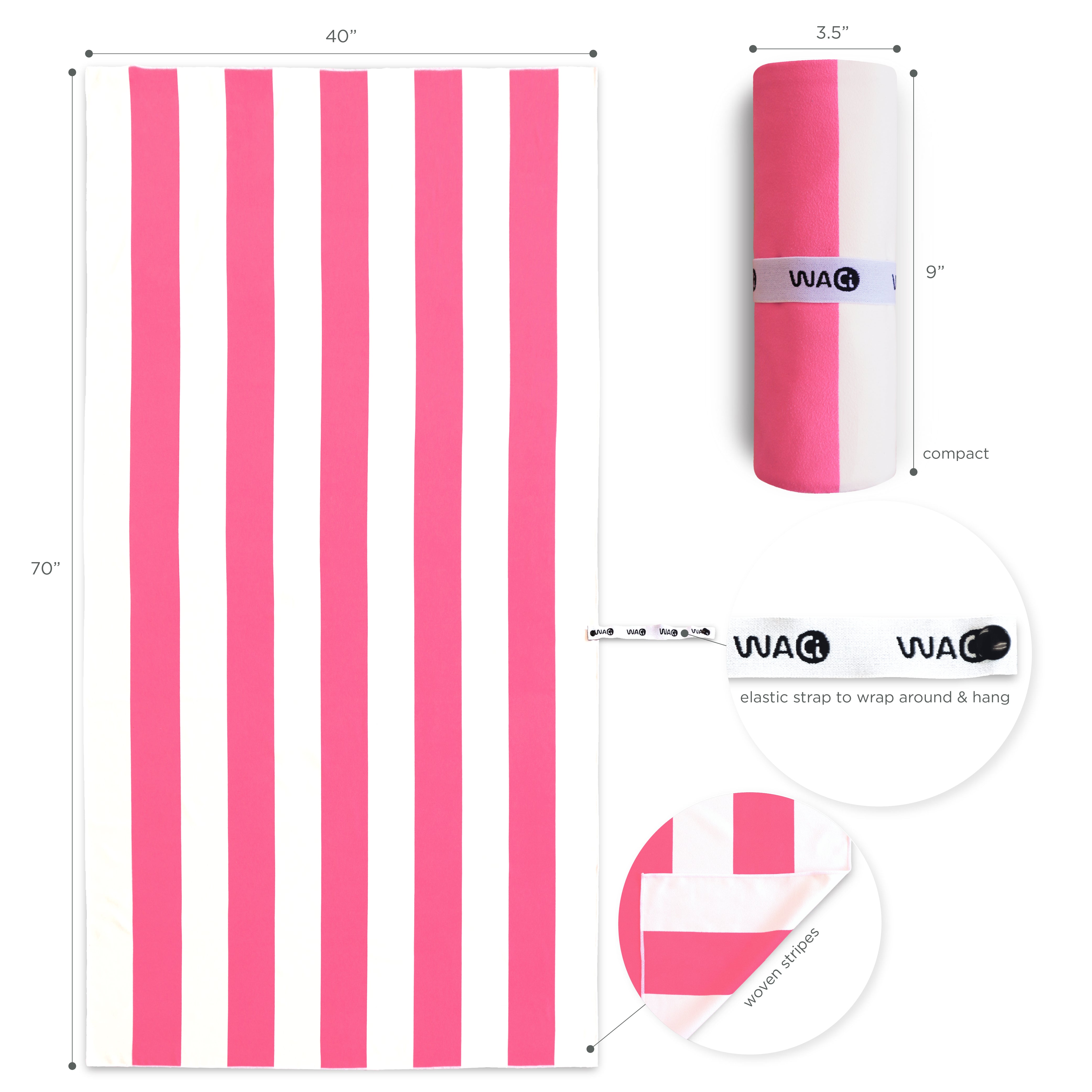 WACi XL — Candy Pink Cabana Stripes