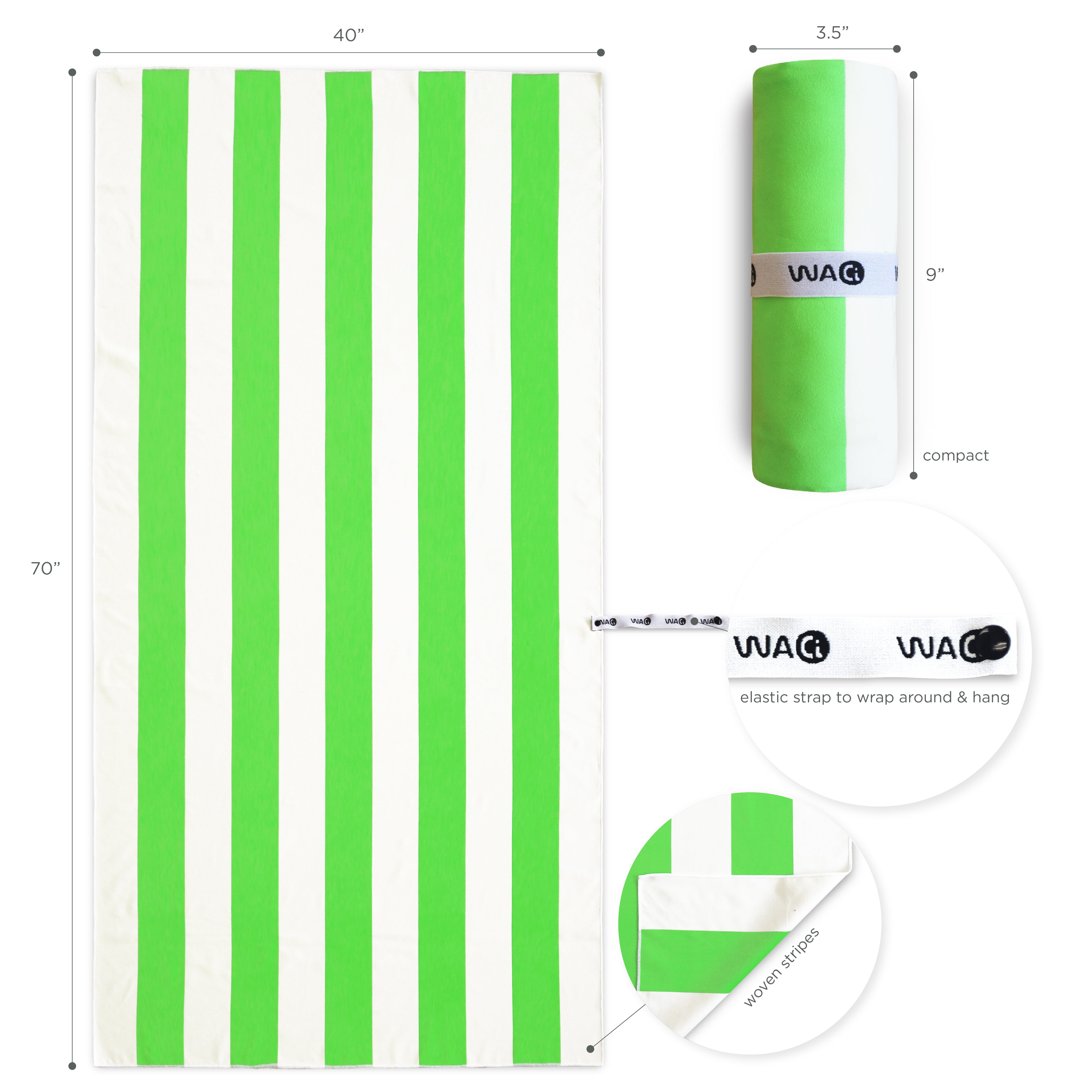WACi XL — Summer Green Cabana Stripes